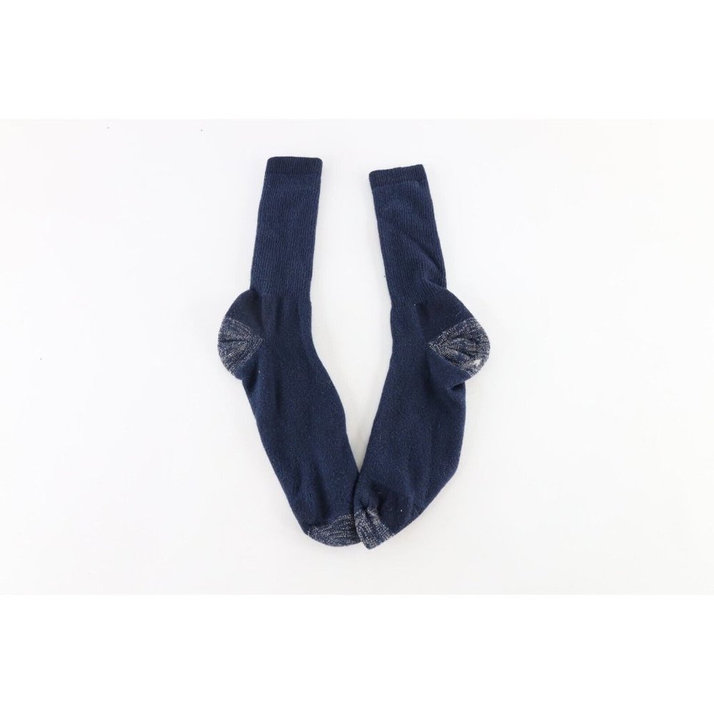 Vintage 90s Red Wing Shoes Faded Spell Out Knit Boot Crew Socks Navy Blue Mens L